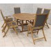 Turnbury Extending Dining Set - 6 Henley Textylene Recliners